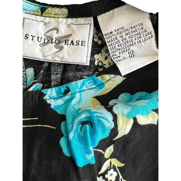 Vintage Floral Patterned Black Grunge Punk Long Sleeveless Maxi Dress Size 10 - Picture 8 of 8